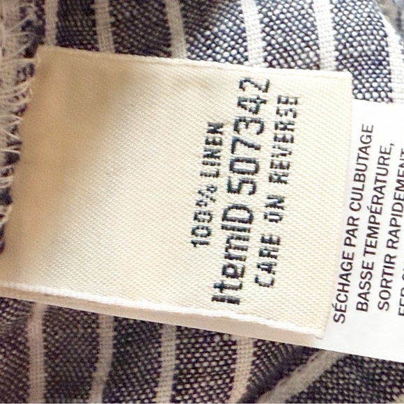 LL Bean Women's Premium Washable Linen Pull-On Pants, Stripe 12 - Picture 8 of 12